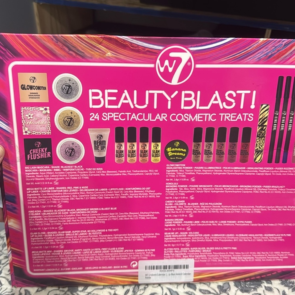 W7 Beauty Blast advent calendar 2025